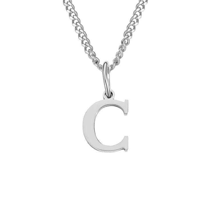 Colar de Aço Inoxidável com 26 Letras (Banhado a Ouro 14K)