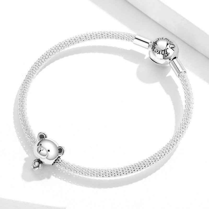 Acessórios para Pulseira de Contas de Urso DIY Contas em Prata S925
