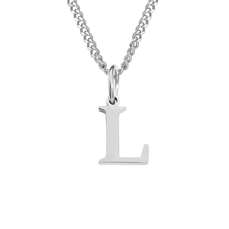 Colar de Aço Inoxidável com 26 Letras (Banhado a Ouro 14K)