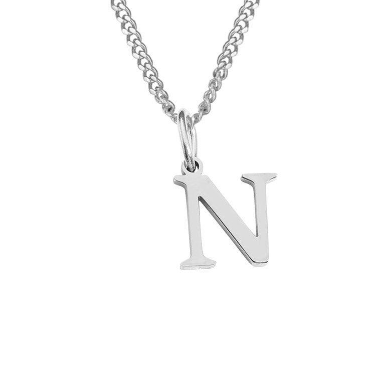 Colar de Aço Inoxidável com 26 Letras (Banhado a Ouro 14K)
