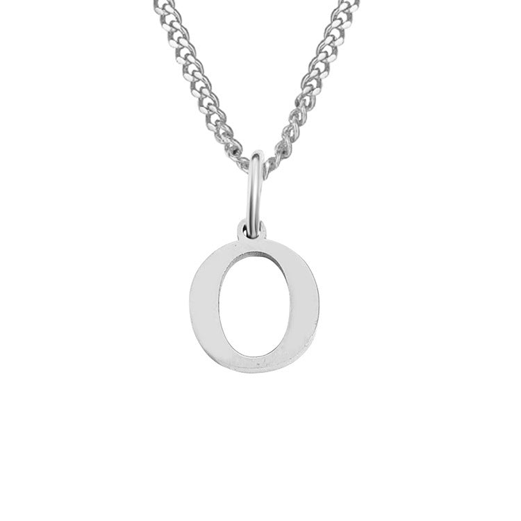 Colar de Aço Inoxidável com 26 Letras (Banhado a Ouro 14K)