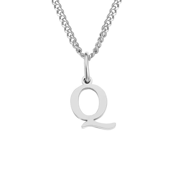 Colar de Aço Inoxidável com 26 Letras (Banhado a Ouro 14K)