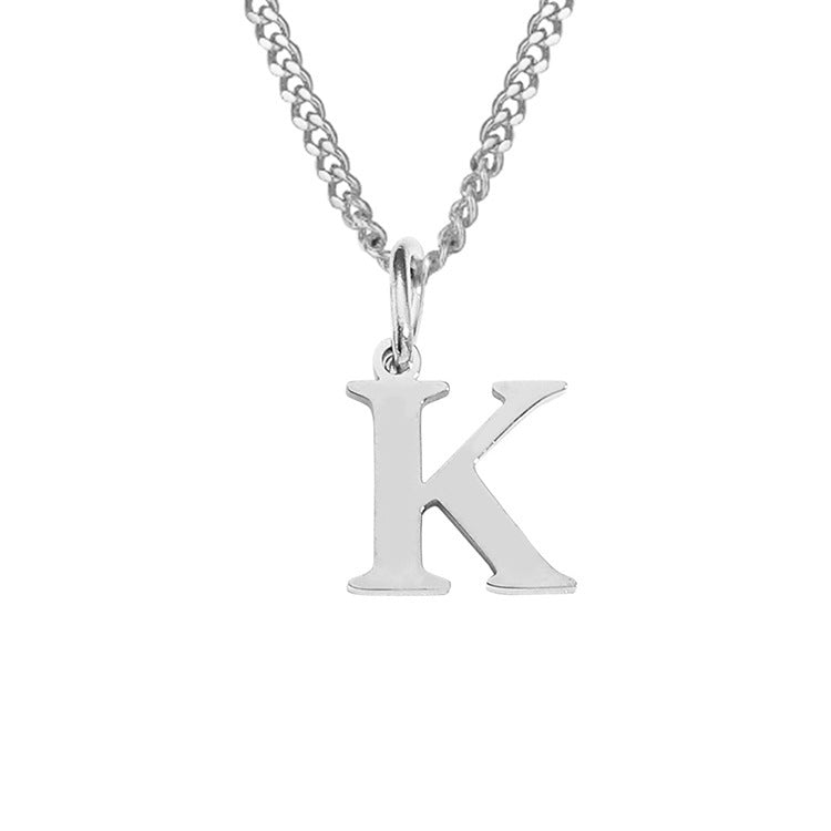 Colar de Aço Inoxidável com 26 Letras (Banhado a Ouro 14K)