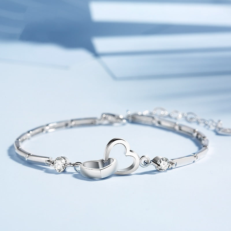 Pulseira Minimalista de Corações