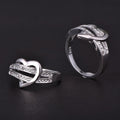 Anel com Diamante em Forma de Coração