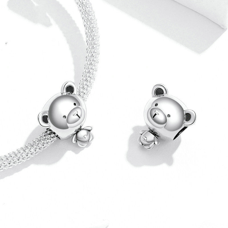 Acessórios para Pulseira de Contas de Urso DIY Contas em Prata S925