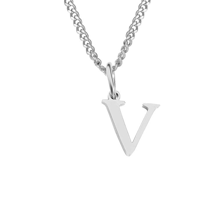 Colar de Aço Inoxidável com 26 Letras (Banhado a Ouro 14K)