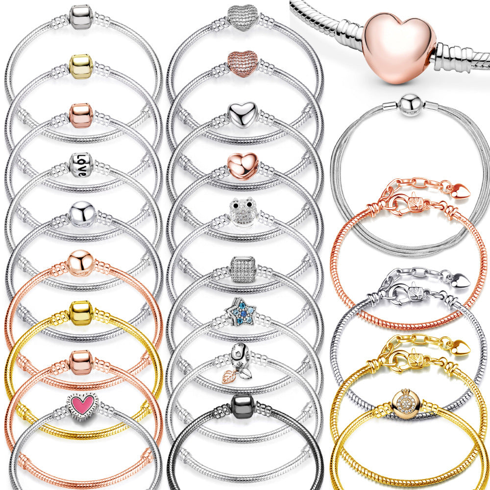 Pulseira de Prata com Contas
