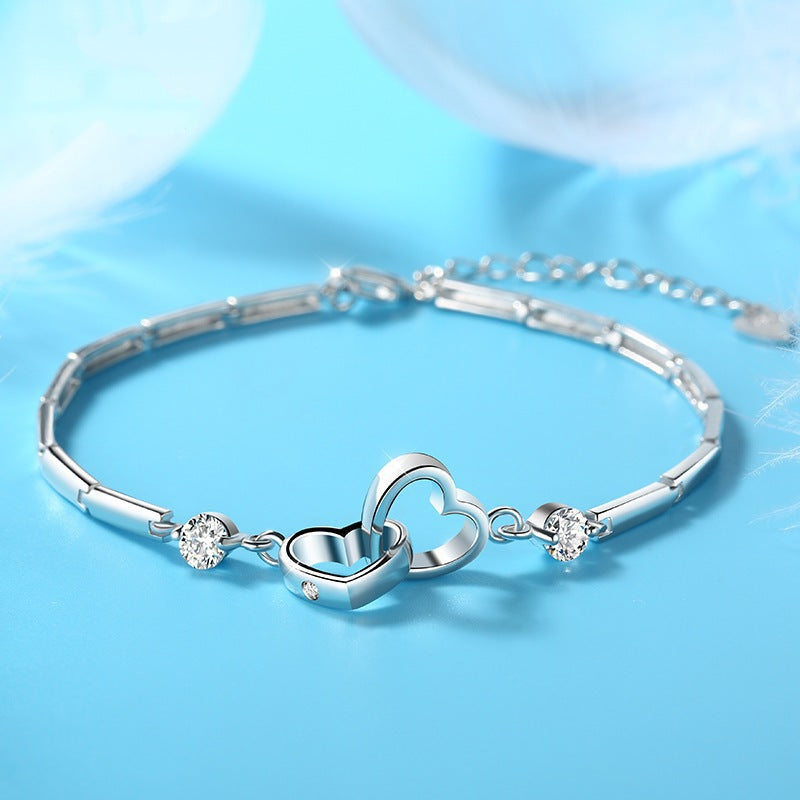 Pulseira Minimalista de Corações