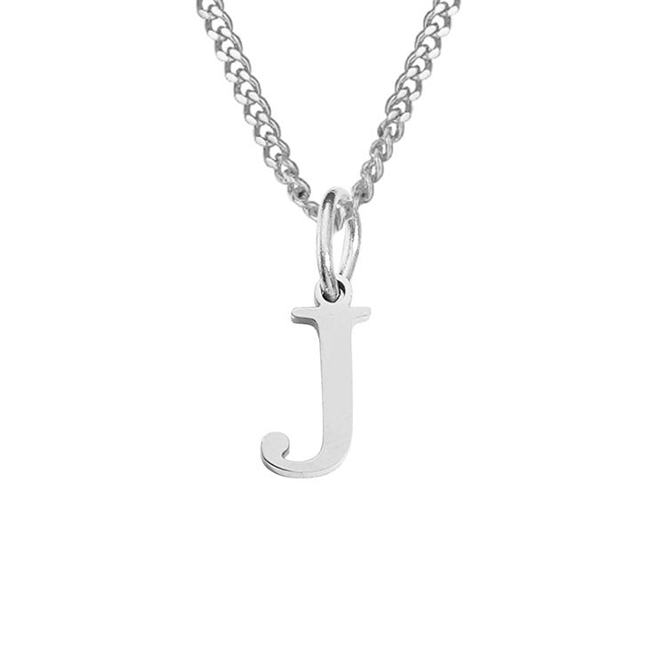 Colar de Aço Inoxidável com 26 Letras (Banhado a Ouro 14K)