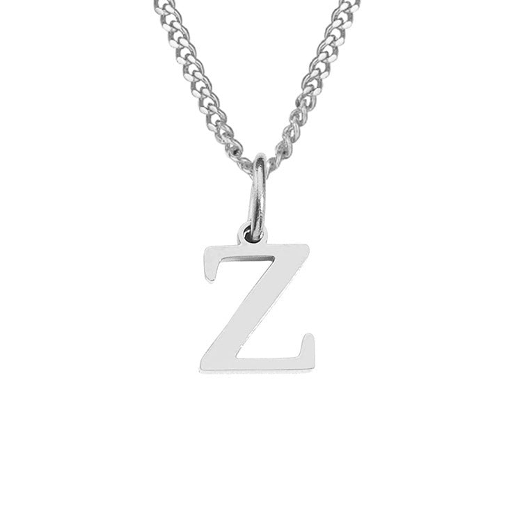Colar de Aço Inoxidável com 26 Letras (Banhado a Ouro 14K)