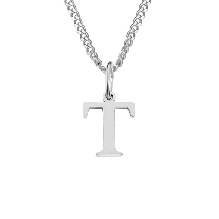 Colar de Aço Inoxidável com 26 Letras (Banhado a Ouro 14K)