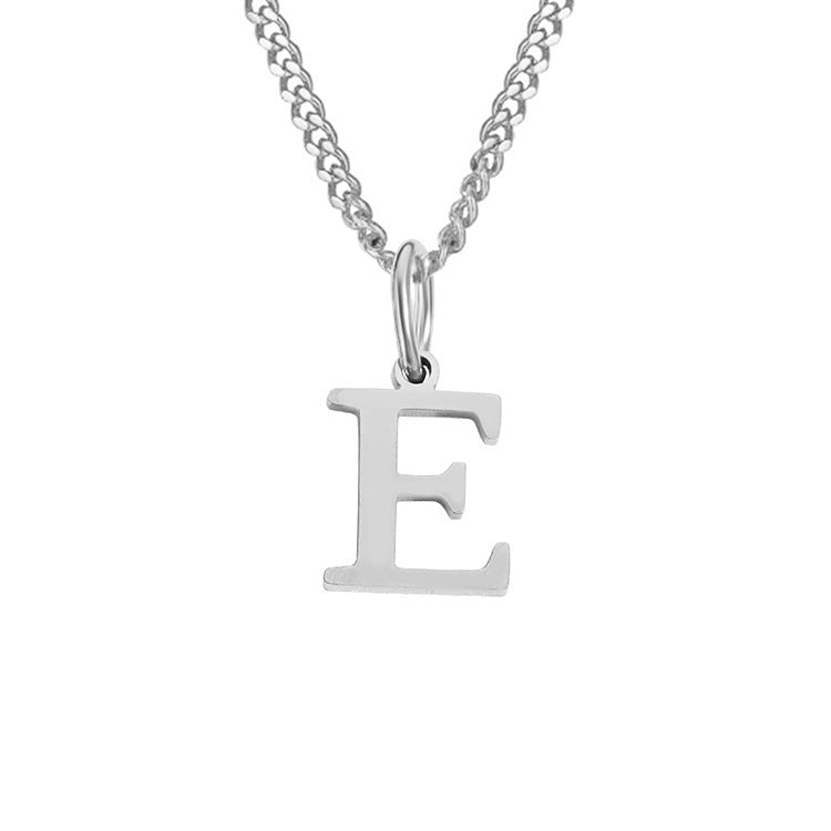 Colar de Aço Inoxidável com 26 Letras (Banhado a Ouro 14K)