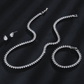 Conjunto de Joias com Corrente de Zircónias